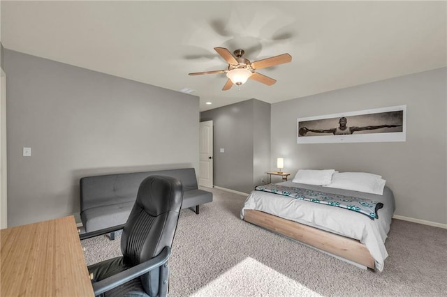 2301 NE 110th St, Kansas City, MO 64155 - bedroom featuring carpet flooring, a desk, and ceiling fan