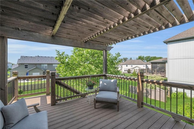 2301 NE 110th St, Kansas City, MO 64155 - wooden deck with a residential view