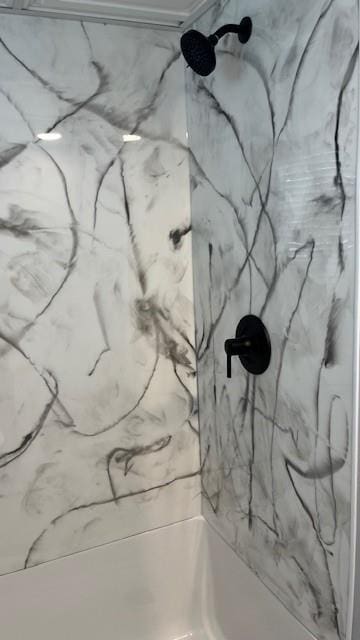 1636 S Poplar St, Ottawa, KS 66067 - bathroom featuring a marble finish shower