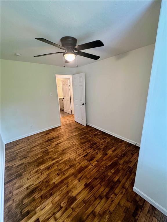 908 N 8th St, Lansing, KS 66043 - spare room with wood finished floors and a ceiling fan