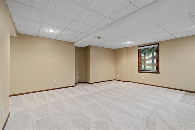 8541 Oakview Dr, Lenexa, KS 66215 - empty room featuring a drop ceiling and light carpet