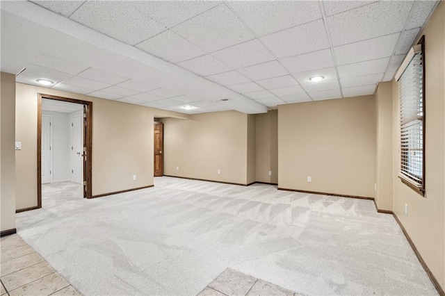 8541 Oakview Dr, Lenexa, KS 66215 - unfurnished room with light colored carpet and a drop ceiling