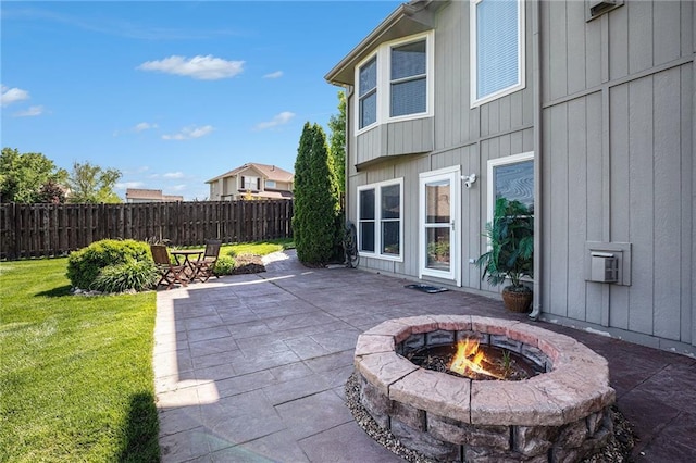 4307 N 110th Ter, Kansas City, KS 66109 - view of patio with a fire pit
