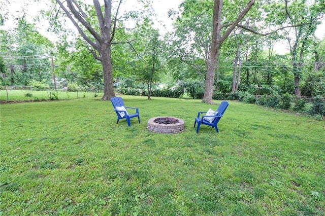 5904 N Howard Ave, Gladstone, MO 64118 - view of yard with a fire pit