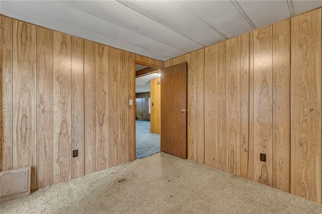 39135 Plum Creek Rd, Osawatomie, KS 66064 - spare room with carpet and wood walls