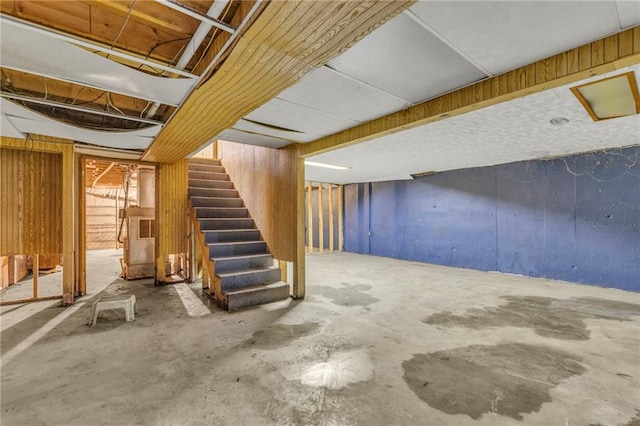39135 Plum Creek Rd, Osawatomie, KS 66064 - unfinished below grade area featuring stairs