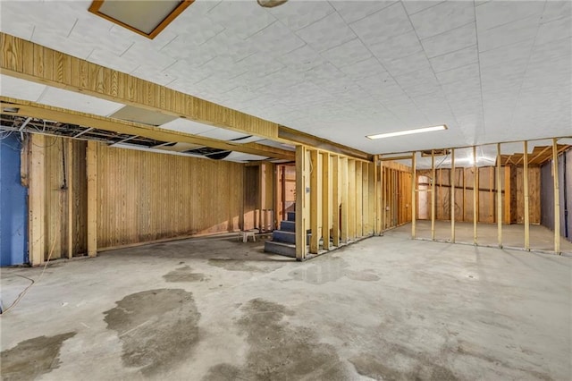 39135 Plum Creek Rd, Osawatomie, KS 66064 - unfinished basement featuring stairway