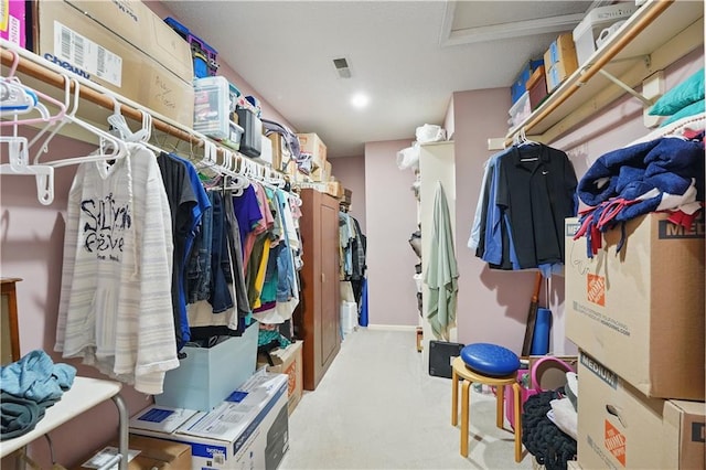 11580 S Skyview Ln, Olathe, KS 66061 - walk in closet with attic access and carpet flooring