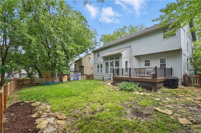 11580 S Skyview Ln, Olathe, KS 66061 - rear view of house featuring a deck