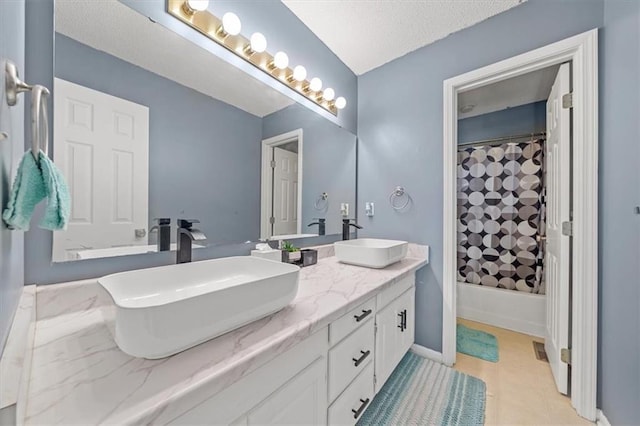 12890 S Greenwood St, Olathe, KS 66062 - full bath featuring double vanity and shower / bath combo with shower curtain