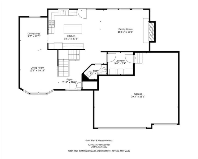 12890 S Greenwood St, Olathe, KS 66062 - property floor plan