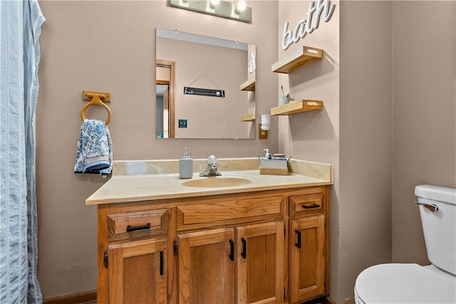 1805 N Lazy Branch Rd, Independence, MO 64058 - full bathroom featuring toilet and vanity