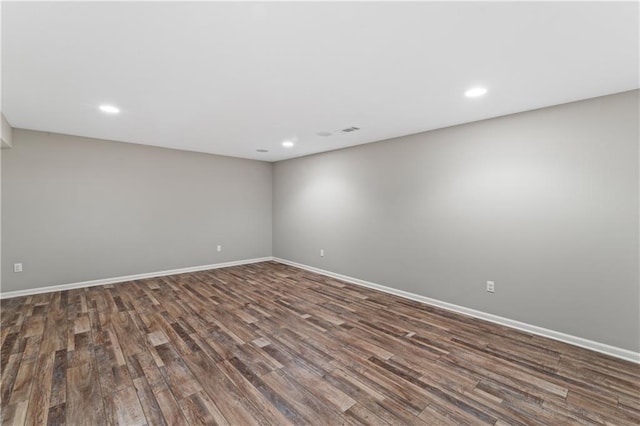 20740 W 224th St, Spring Hill, KS 66083 - spare room with dark wood-style floors and recessed lighting