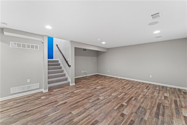 20740 W 224th St, Spring Hill, KS 66083 - finished basement with wood finished floors, recessed lighting, and stairway