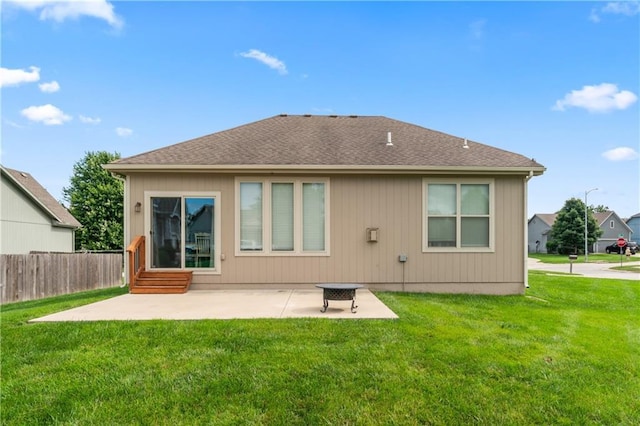 20740 W 224th St, Spring Hill, KS 66083 - rear view of house featuring a patio and roof with shingles