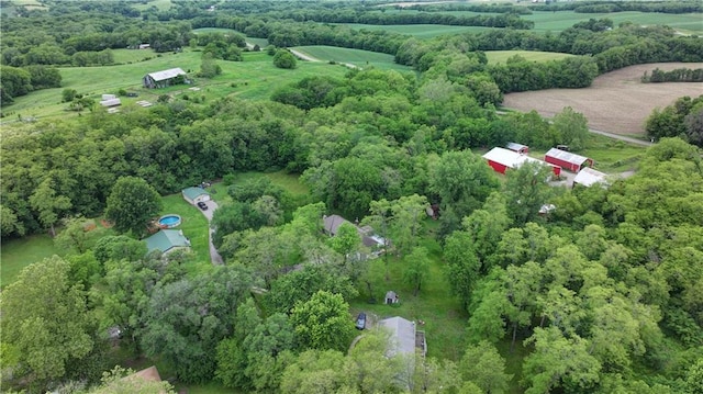 19490 Countryside Cir, Weston, MO 64098 - aerial overview of property's location featuring rural landscape