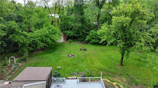 19490 Countryside Cir, Weston, MO 64098 - view of yard featuring a wooden deck