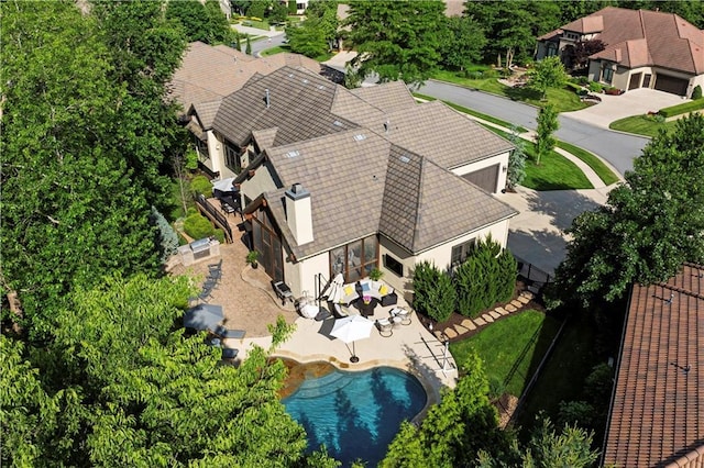 11106 W 146th Ter, Overland Park, KS 66221 - aerial view of property and surrounding area featuring a pool area