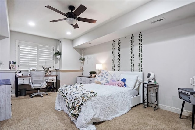 11106 W 146th Ter, Overland Park, KS 66221 - carpeted bedroom featuring recessed lighting, ceiling fan, and baseboards