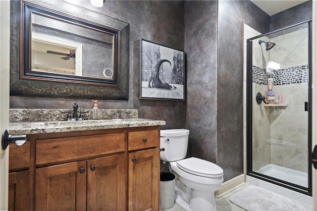 11106 W 146th Ter, Overland Park, KS 66221 - bathroom with a stall shower, toilet, and vanity