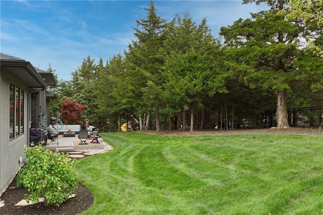 25075 W 105th Ter, Olathe, KS 66061 - view of yard with an outdoor hangout area, a patio, and view of scattered trees