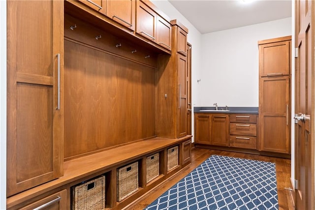 25075 W 105th Ter, Olathe, KS 66061 - mudroom featuring dark wood-type flooring