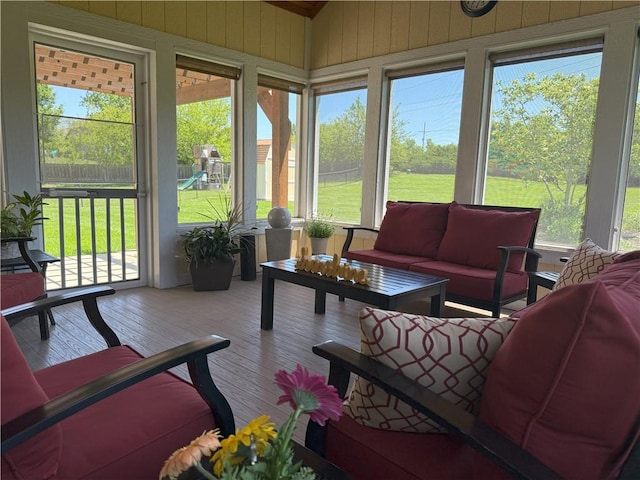 14175 W 155th St, Olathe, KS 66062 - sunroom / solarium with hardwood / wood-style floors