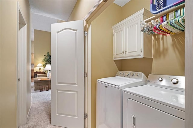14175 W 155th St, Olathe, KS 66062 - washroom with cabinet space, separate washer and dryer, and light carpet