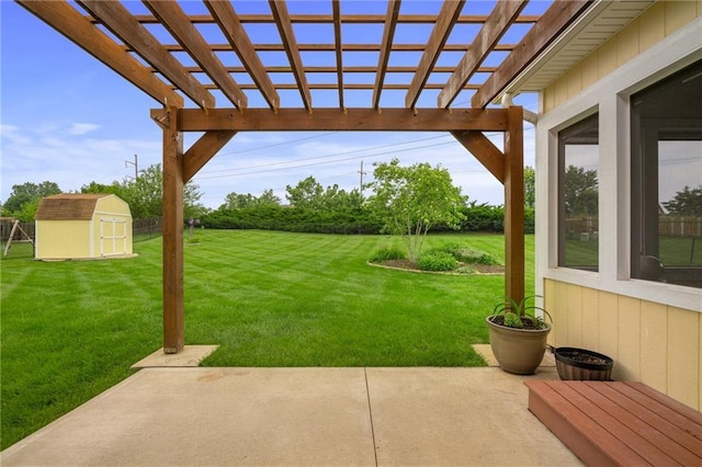 14175 W 155th St, Olathe, KS 66062 - view of grassy yard with a patio and a pergola