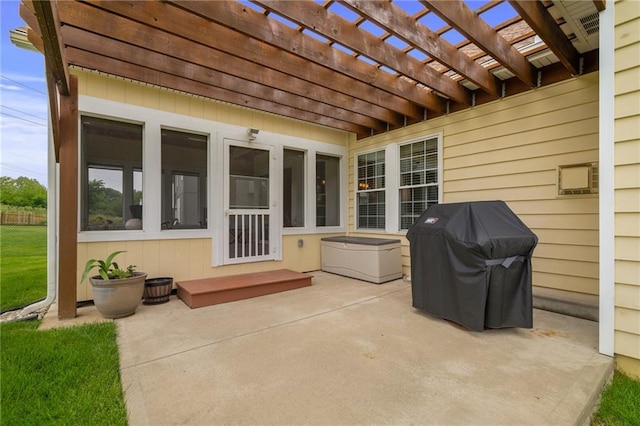 14175 W 155th St, Olathe, KS 66062 - view of patio with a pergola and area for grilling
