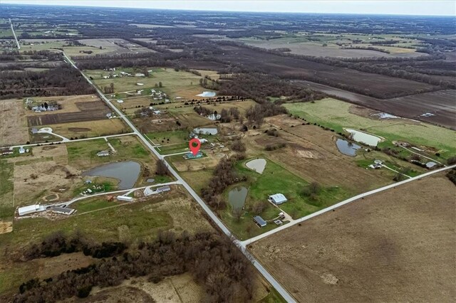 690 SW T Hwy, Holden, MO 64040 - aerial view of property and surrounding area featuring a large body of water