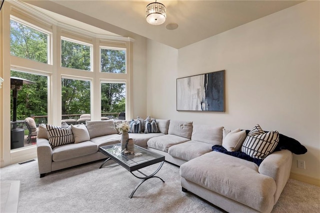 9300 W 156th Pl, Overland Park, KS 66221 - living area featuring plenty of natural light and carpet flooring