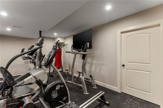 9300 W 156th Pl, Overland Park, KS 66221 - exercise room featuring recessed lighting and baseboards