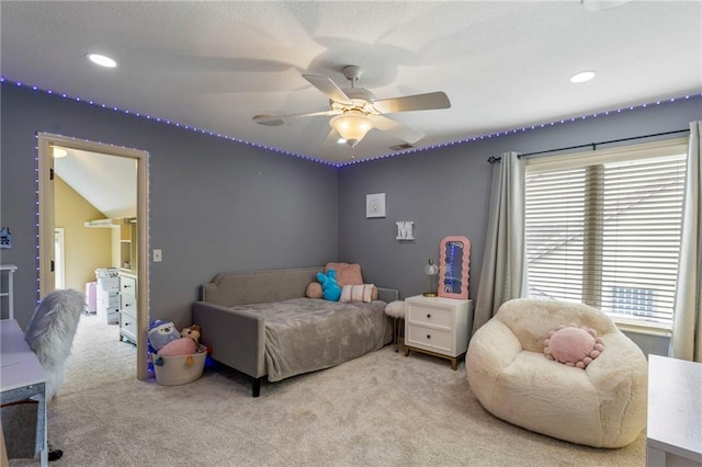 9300 W 156th Pl, Overland Park, KS 66221 - carpeted bedroom featuring ceiling fan and recessed lighting