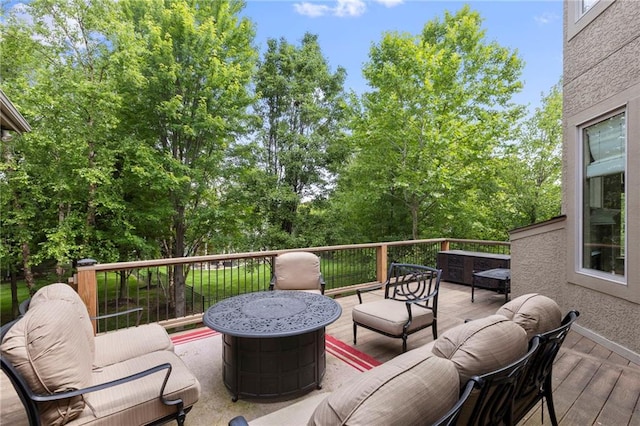9300 W 156th Pl, Overland Park, KS 66221 - deck with an outdoor hangout area