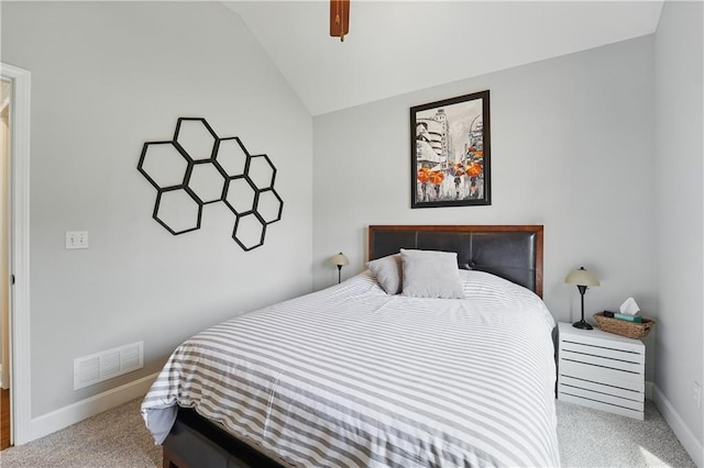 1104 NW 109th St, Kansas City, MO 64155 - bedroom featuring lofted ceiling, carpet, baseboards, and a ceiling fan