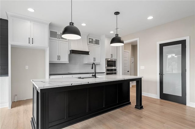 14278 S Houston St, Olathe, KS 66061 - kitchen with a sink, appliances with stainless steel finishes, decorative backsplash, white cabinetry, and recessed lighting