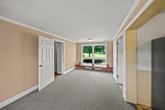 2306 Red Bridge Ter, Kansas City, MO 64131 - corridor with ornamental molding, baseboards, and carpet