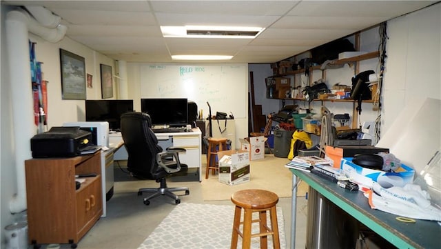 5500 NW 62nd St, Kansas City, MO 64151 - office space with a paneled ceiling and concrete flooring