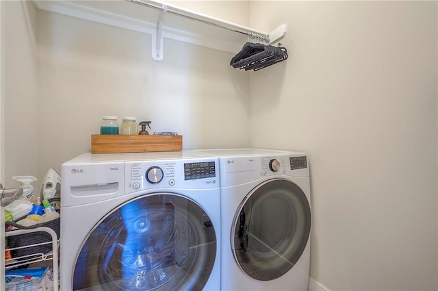 24129 W 95th St, Lenexa, KS 66227 - washroom with washing machine and clothes dryer