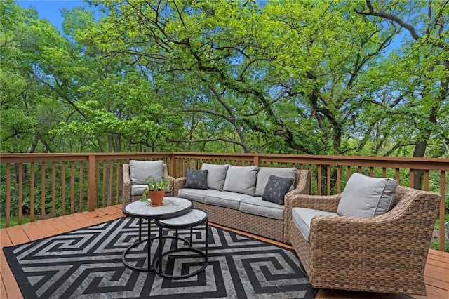 6525 County Line Rd, Shawnee, KS 66216 - wooden deck with outdoor lounge area
