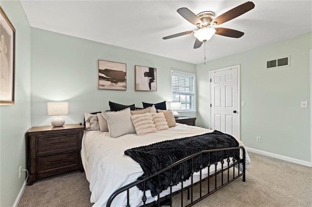 6525 County Line Rd, Shawnee, KS 66216 - carpeted bedroom with baseboards and a ceiling fan