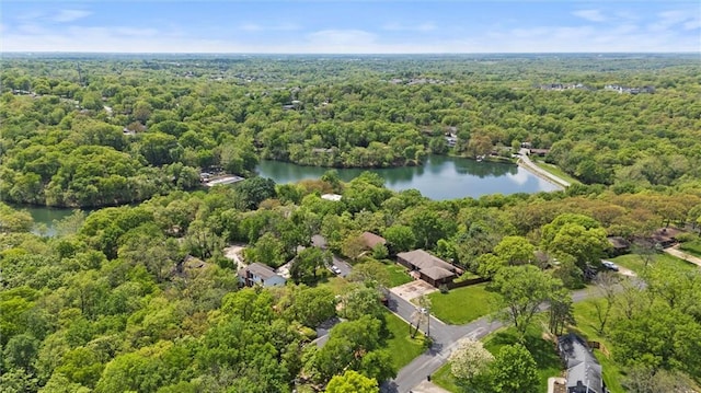 6525 County Line Rd, Shawnee, KS 66216 - aerial overview of property's location with a forest and a nearby body of water