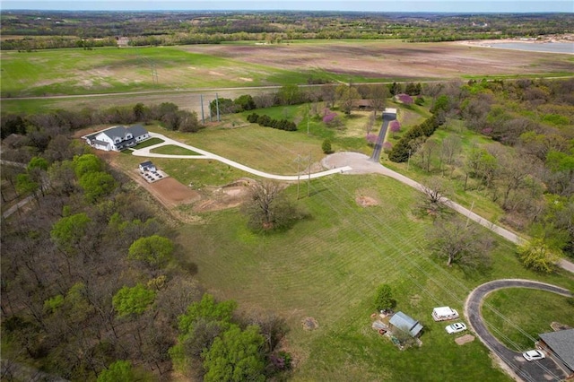 24905 W 57th St, Shawnee, KS 66226 - aerial view of property and surrounding area with rural landscape