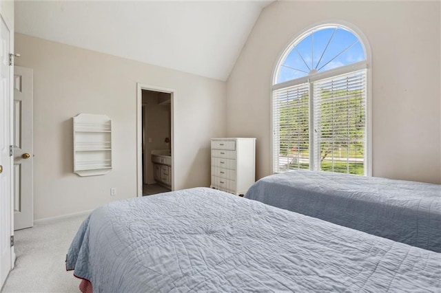 14913 W 72nd St, Shawnee, KS 66216 - bedroom with carpet floors and vaulted ceiling
