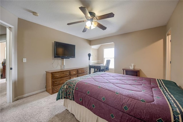 2208 SW Hawk View Rd, Lees Summit, MO 64082 - bedroom featuring light colored carpet, baseboards, and a ceiling fan