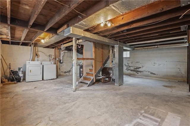 2100 S Scott Ave, Independence, MO 64052 - basement with washer and dryer