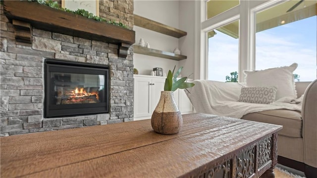 1300 Melissa Ct, Kearney, MO 64060 - living room featuring healthy amount of natural light and a fireplace