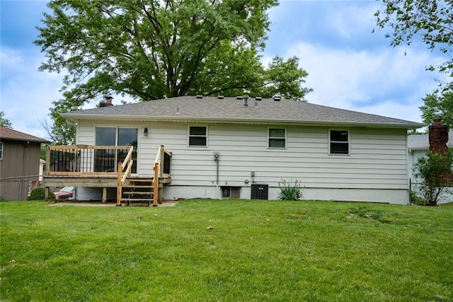 1506 N Holland Ct, Independence, MO 64056 - rear view of property with a deck