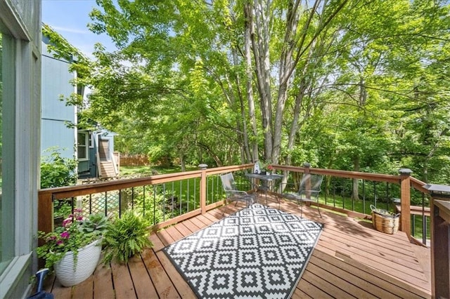 8102 W 153rd St, Overland Park, KS 66223 - view of wooden terrace